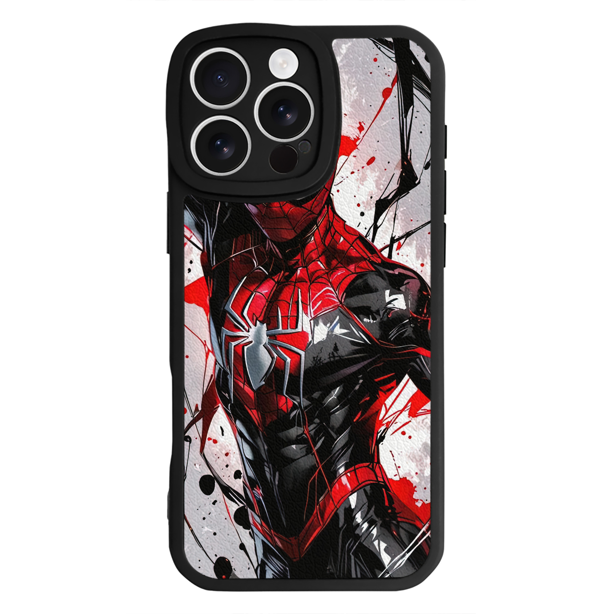 （画像用） Spider Man スパイダーマン 【iPhone 16シリーズ対応】シリコンスマホケース（レザー調） 材質：シリコン
